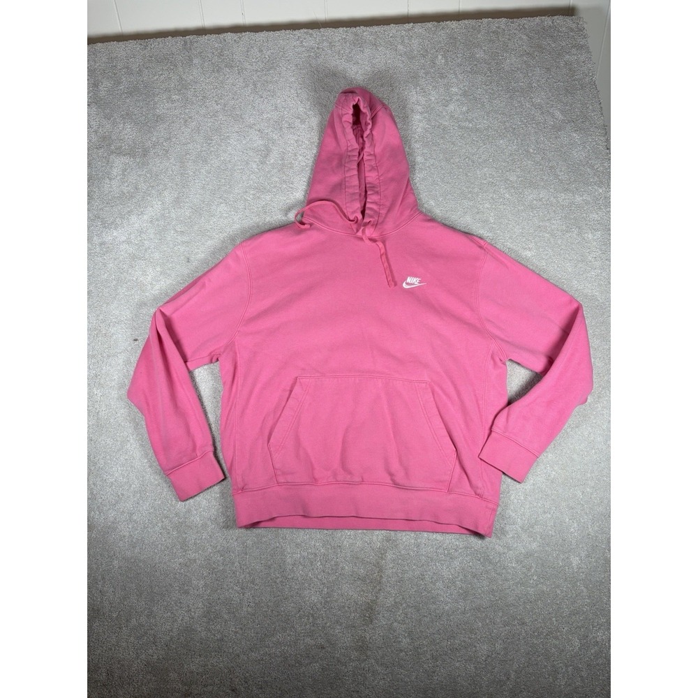 Nike Sportswear Hoodie Bubblegum Pink Club Fleece Pullover‎ Embroidered